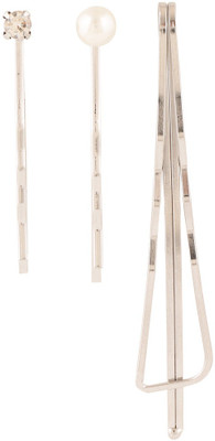 

Jazz Jewellery Toned Stone Hair Pin(Silver)