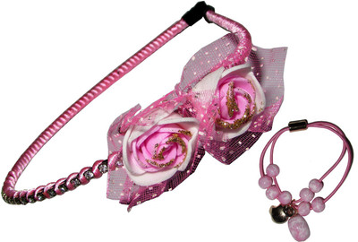 

GD Floral Hairband Hair Accessory Set(Pink)
