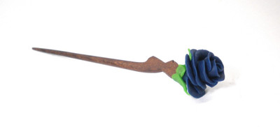 

Advance Hotline Hand made wooden Juda pin with procelain clay work Hair Pin(Multicolor)