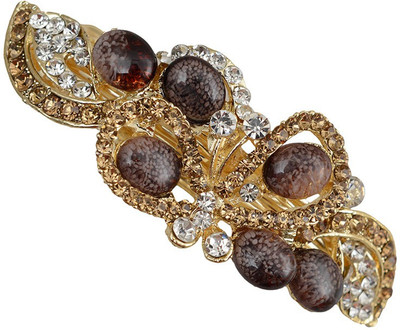 

Taj Pearl Designer Hair Clip(Gold)