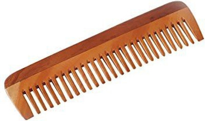 

SoulGenie HealthAndYoga(TM) Handcrafted Neem Wood Comb - Anti Dandruff, Non-Static and Eco-friendly- Great for Scalp and Hair health -7" Wide toothed