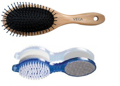 

VEGA Wooden Cushion Brush & Foot Scrubber 4 in 1