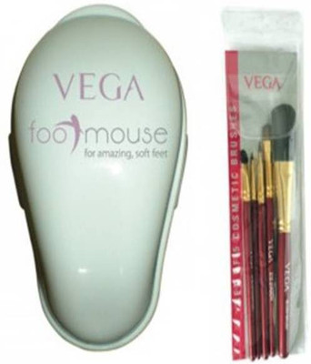 

Vega Footmouse PD-11 & Set of 5 Make-up Brushes RV-05 (Pack OF 2)
