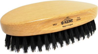 

Kent Mg2 Oval Beechwood Black Pure Bristle Luxury Military Brush For Fine & Thinning Hair