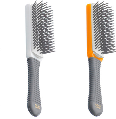

Kent Combo KB Candy Pocket Brush with Removable Pad(White,Orange)