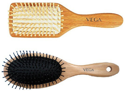 

VEGA Wooden Bristle Paddle-Medium & Cushion Brush