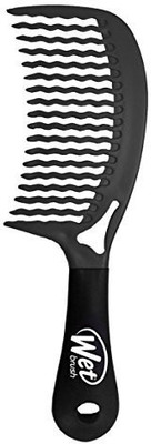 

J D Beauty The Wet Detangling Hair Comb, Metallic Black, 2.1 Ounce