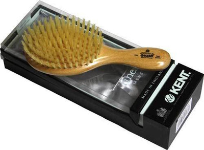 

Kent Og3 Oval Beechwood Pure White Pure Bristle Luxury Club Brush