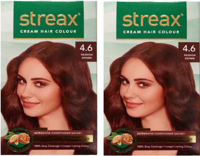 

STREAX Cream Reddish Brown 4.6, Pack of 2, Hair Color(Reddish Brown 4.6)