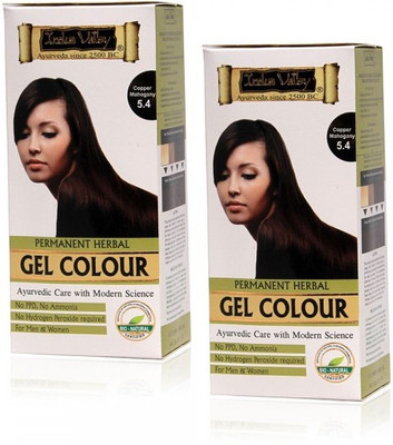 

Indus Valley Permanent Herbal Hair Colour Copper Mahogany 5.4 Kit Set of 2 Hair Color(NA)