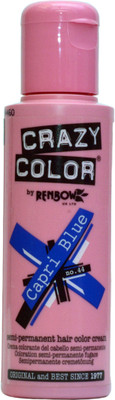 

Crazy Color Semi-Permanent Hair Color(Capri Blue)