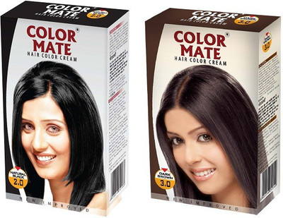 

Color Mate Cream Hair Color(Natural Black, Dark Brown)