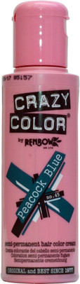 

Crazy Color Semi-Permanent Hair Color(Peacock Blue)