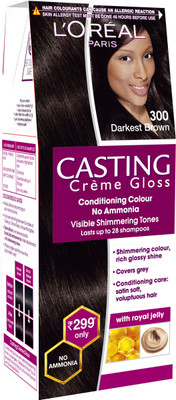 

L'Oreal Paris Casting Creme Gloss Hair Color(Darkest Brown 300)