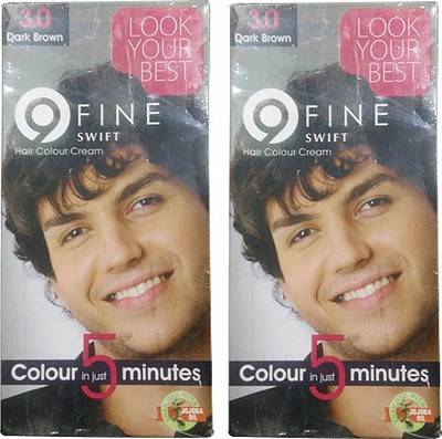 

9 Fine Swift Hair Color Cream Pack of 2 Hair Color(3.0 Dark Brown)