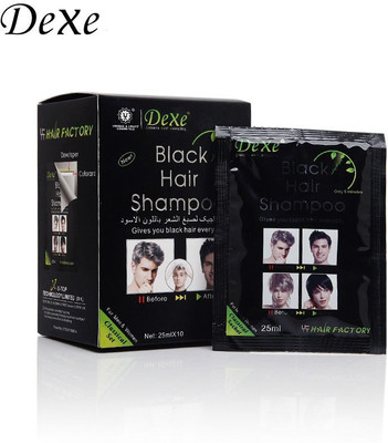 

Dexe Shampoo Black 25mlx10Pouch Hair Color(Natural Black)
