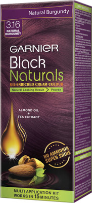 

Garnier Black Naturals Kit Shade 3.16 Hair Color(Natural Burgundy)