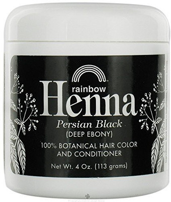 

RAINBOW RESEARCH Henna Powder Color & Conditioner, Parisian Black 4 oz (2 pack) Hair Color(Black)