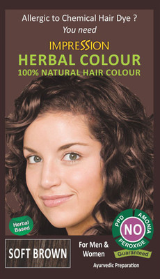 

Impression Herbal Colour 100% Natural Hair Color(Soft Brown)