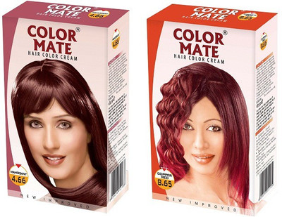 

Color Mate Cream Hair Color(Mahogany, Copper Red)