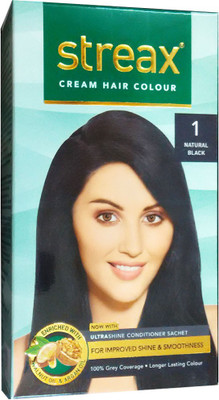 

STREAX Cream Natural Black 1 Hair Color(Natural Black)