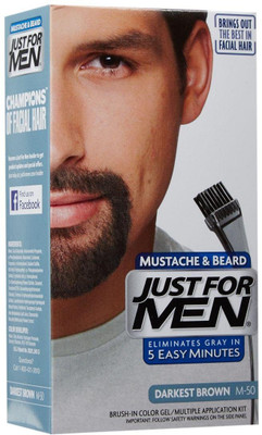 

Just For Men MUSTACHE & BEARD Hair Color DARKEST BROWN (M-50) Hair Color(DARKEST BROWN)