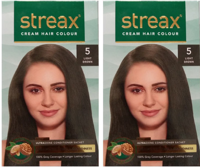 

STREAX Cream Light Brown 5, Pack of 2, Hair Color(Light Brown 5)