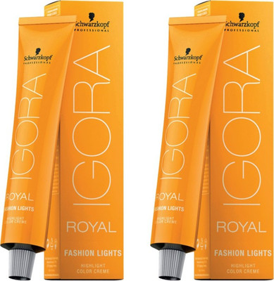 

Schwarzkopf Igora Royal Cream Fashion Lights Pack of 2 Hair Color(Copper L-77)