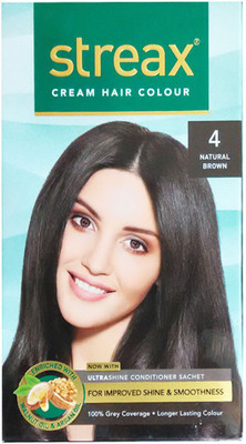 

STREAX Cream Natural brown 4 Hair Color(Natural Brown)