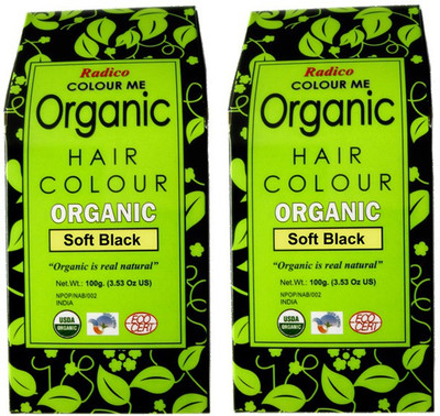 

Radico Certified Organic Soft Black(Twin Pack) Hair Color(Soft Black)