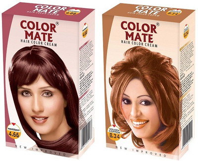 

Color Mate Cream Hair Color(Mahogany + Golden Copper)