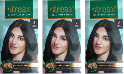 

STREAX Cream Hair Color(Dark Brown 3)
