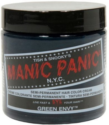 

Manic Panic Semi- Permanent Hair Dye Green Envy, 4 Ounce Hair Color(Green)