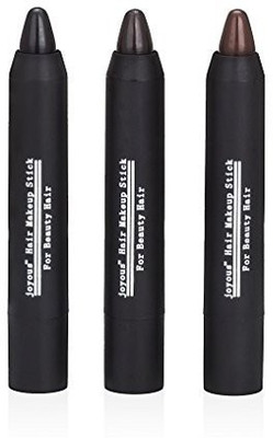 

Joyous Professional Hair Chalk Pens Temporary Hair Dye Non-toxic Hair Color Crayon Cover White Hair Color Patch (3packs-black-dark Brown-coffee) Hair Color(Multicolor)
