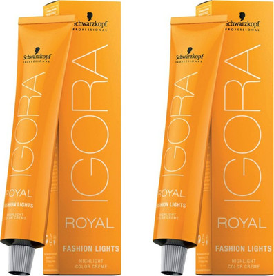 

Schwarzkopf Igora Royal Cream Fashion Lights Pack of 2 Hair Color(Red Violet L-89)