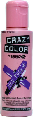 

Crazy Color Semi-Permanent Hair Color(Hot Purple)