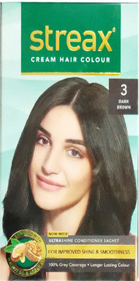 

STREAX Cream Dark Brown 3 Hair Color(Dark Brown)