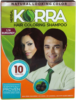 

Korra Coloring Shampoo Burgundy Color pack of 30 "30 ML Each" Hair Color(Burgundy)