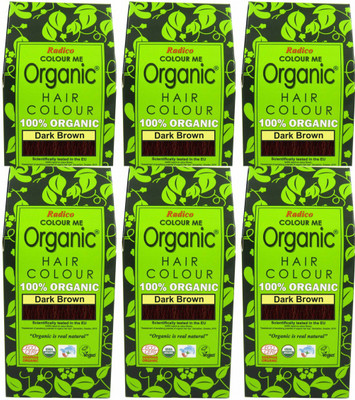 

Radico 100% Organic Dark Brown USDA Certified (Set of 6) Hair Color(DARK BROWN)
