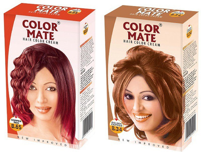 

Color Mate Cream Hair Color(Copper Red, Golden Copper)