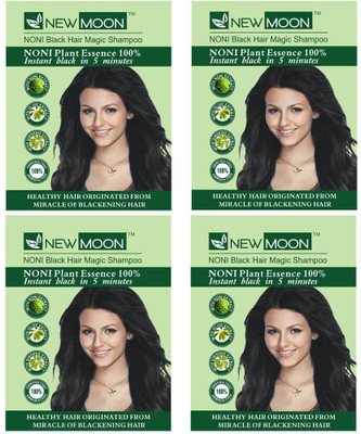 

New Moon (Pack of 80 pcs 15 ml) Noni beard herbal dye Hair Color(Black)