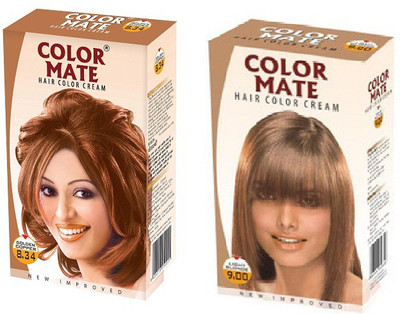 

Color Mate Cream Hair Color(Golden Copper, Light Blonde)