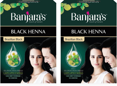

Banjara's Black Henna Hair Color(Brazilian Black)