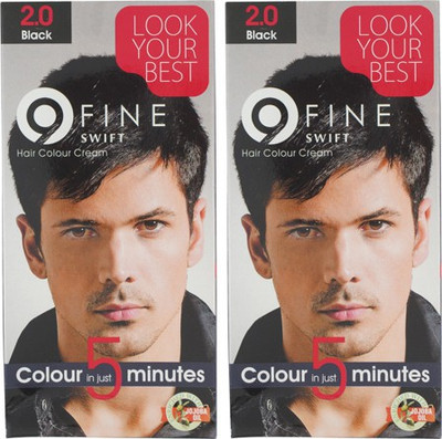 

9 Fine Swift Pack of 2 Hair Color(2.0 Black)
