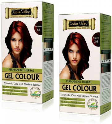 

Indus Valley Permanent Herbal Hair Colour Burgundy 3.6 Kit Set of 2 Hair Color(NA)