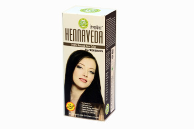 

Hennaveda 100% Natural Blackish Brown Permanent Hair Color Powder Hair Color(Blackish Brown)