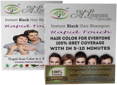 

Rapid Touch Herbal Gel Hair Shampoo Hair Color(Natural Black Hair Color Multipiece Pack Of 10 Sachets)