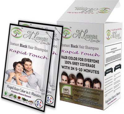 

Rapid Touch Multibox Combo Pack Of 4 Boxes Instant Shampoo Hair Color(Natural Black)