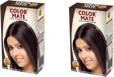 

Color Mate Cream Hair Color(Dark Brown)