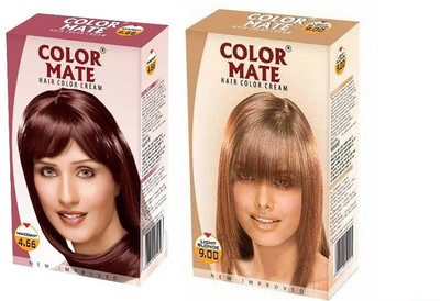 

Color Mate Cream Hair Color(Mahogany + Light Blonde)